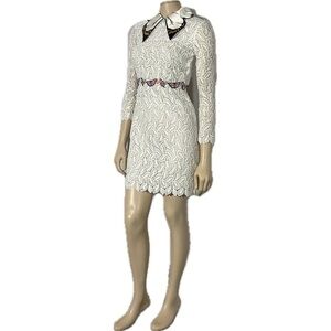 NWT Giamba Paris Lace Butterfly Collar Dress